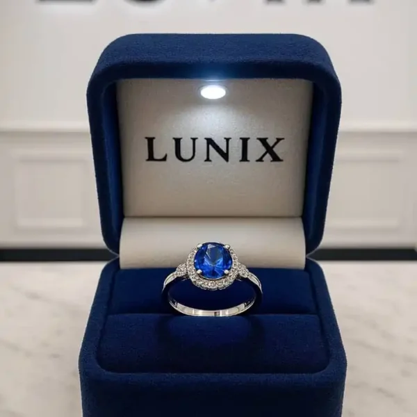 انگشتر-استیل-نگین-آبی