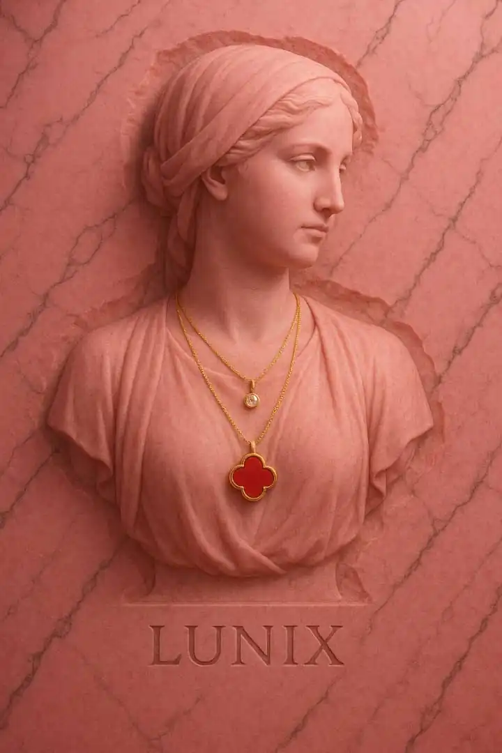 گردنبند-دولاین-ونکلیف-طلایی (2) گردنبند-دولاین-ونکلیف-طلایی