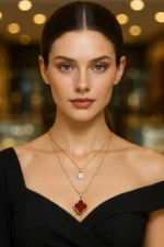 گردنبند-دولاین-ونکلیف-طلایی