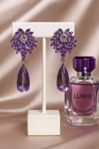 گوشواره-استیل-بنفش